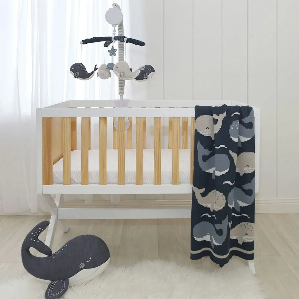 Lolli Living | 100% Cotton Knit Pram Blanket - Oceania