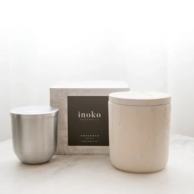 Inoko Australia | Concrete Candle Vessel - Small