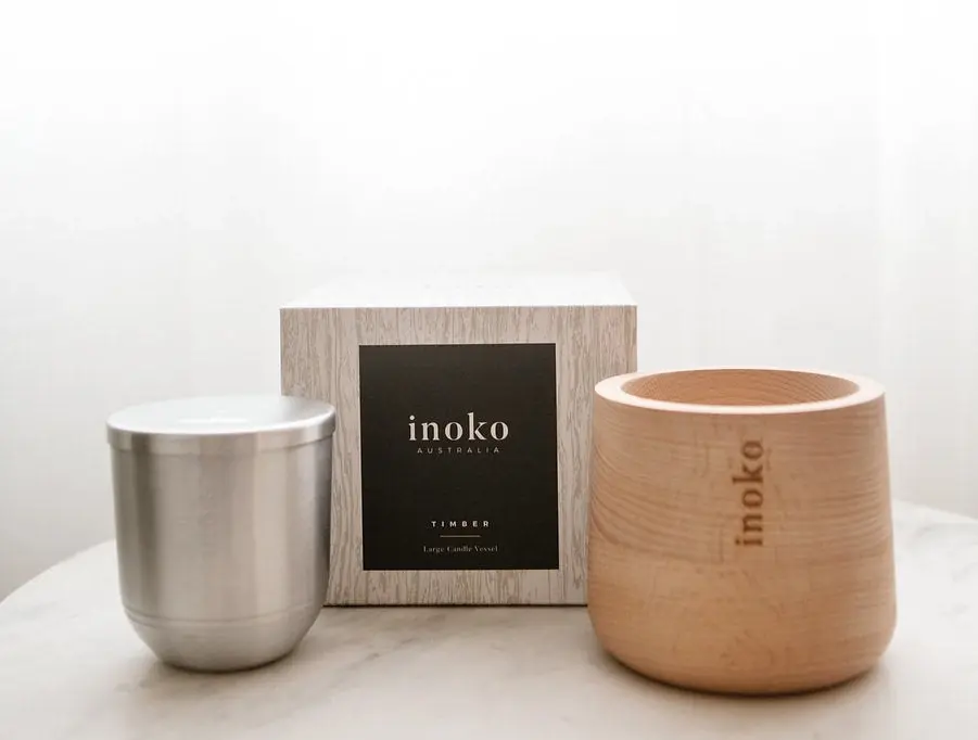 Inoko Australia | Timber Candle Vessel - Large