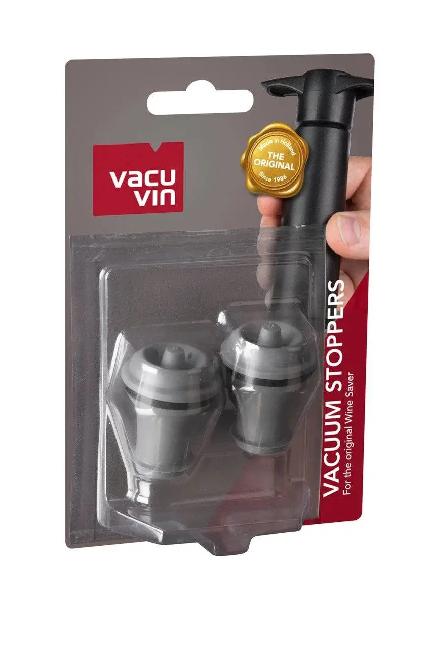 Vacu Vin | Vacuum Wine Stoppers Grey (Set of 2)