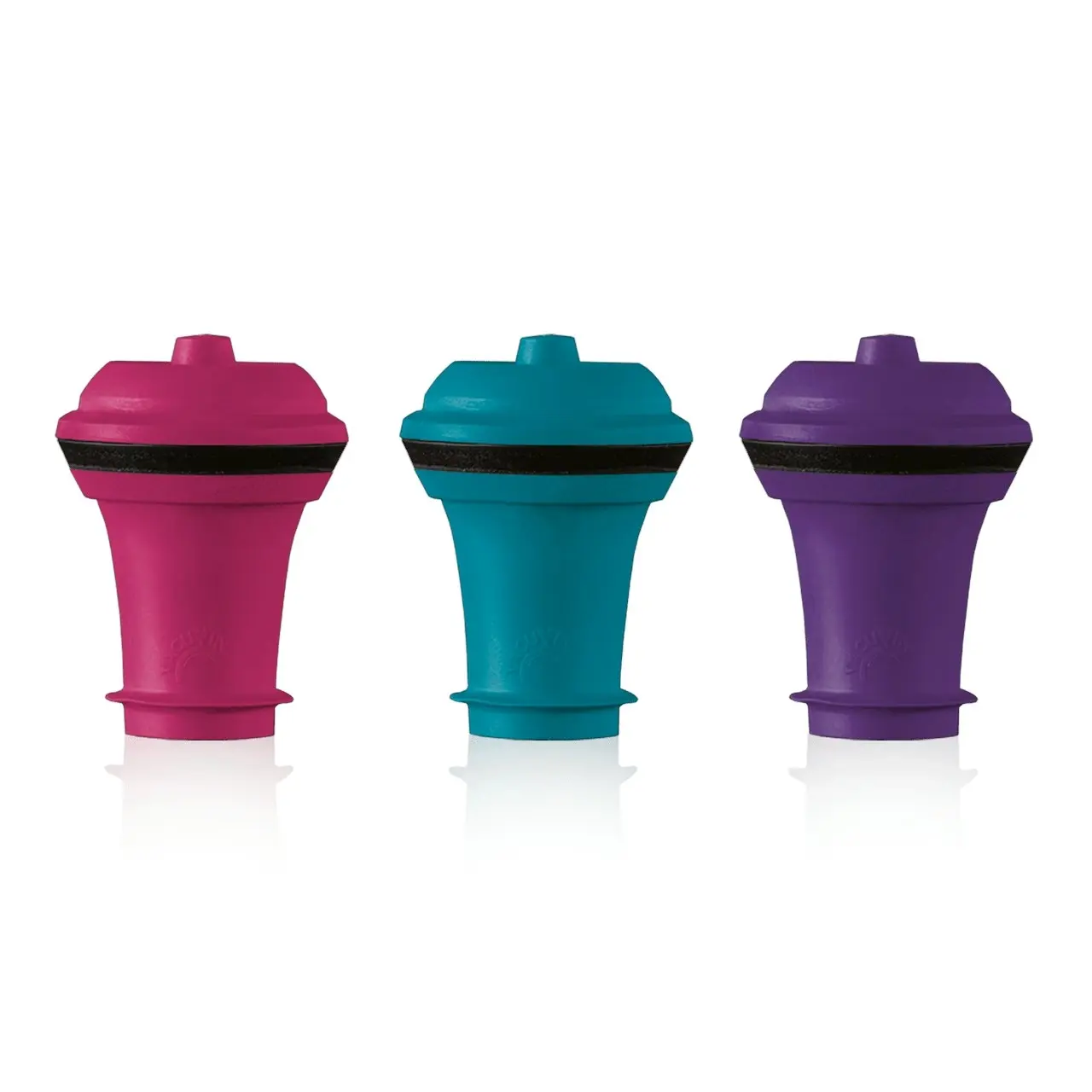 Vacu Vin | Vacuum Wine Stoppers Pink/Blue/Purple (Set of 3)