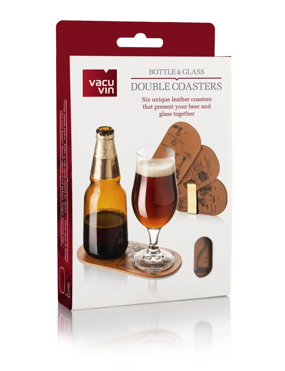 Vacu Vin | Bottle & Glass Double Coasters (Set of 6)