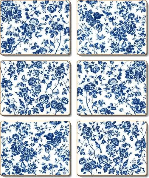 Cinnamon | French Rose Toile Coasters - Set of 4