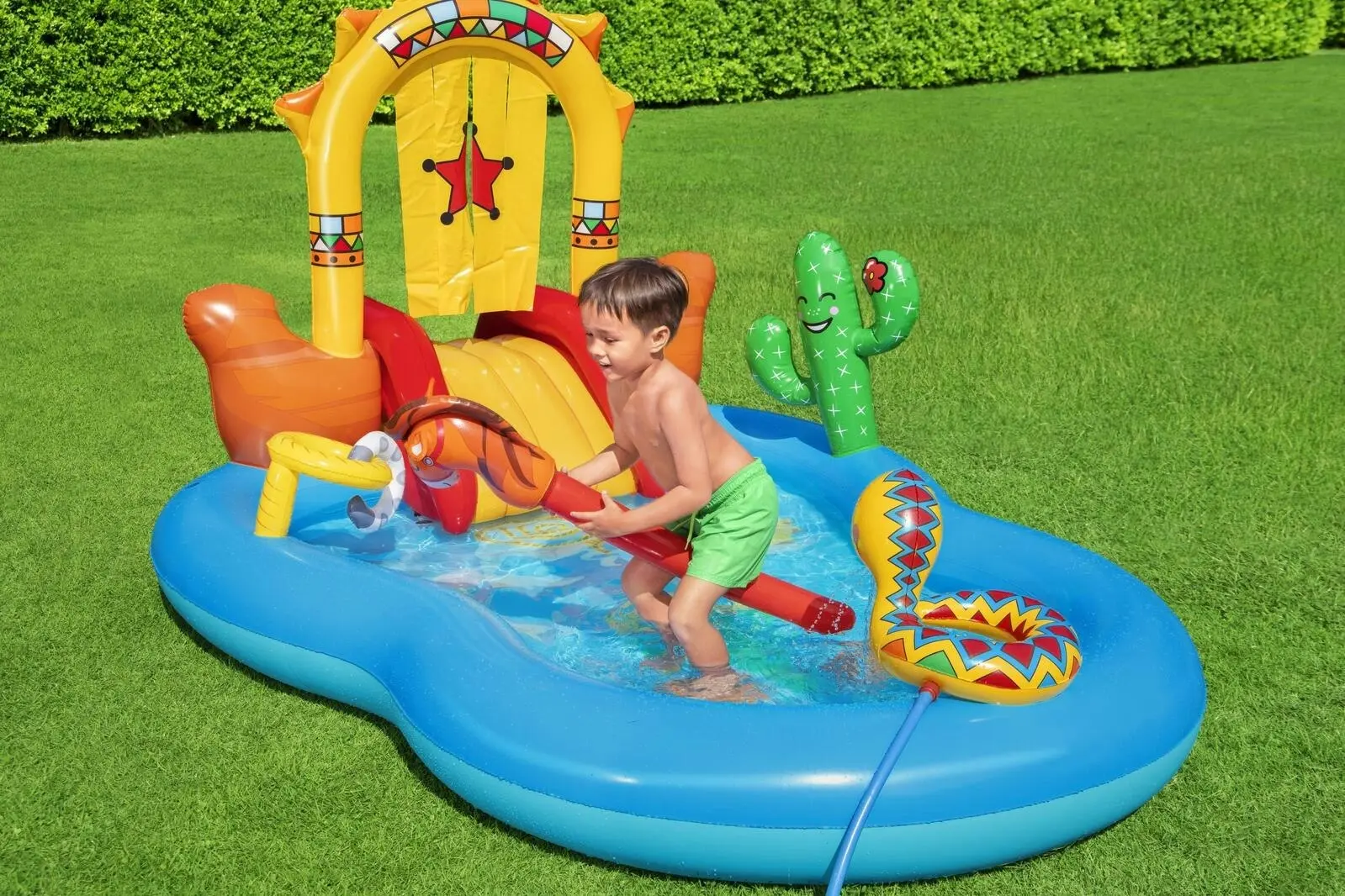 Bestway Wild West Kids Play Inflatable Above Ground Swimming Pool