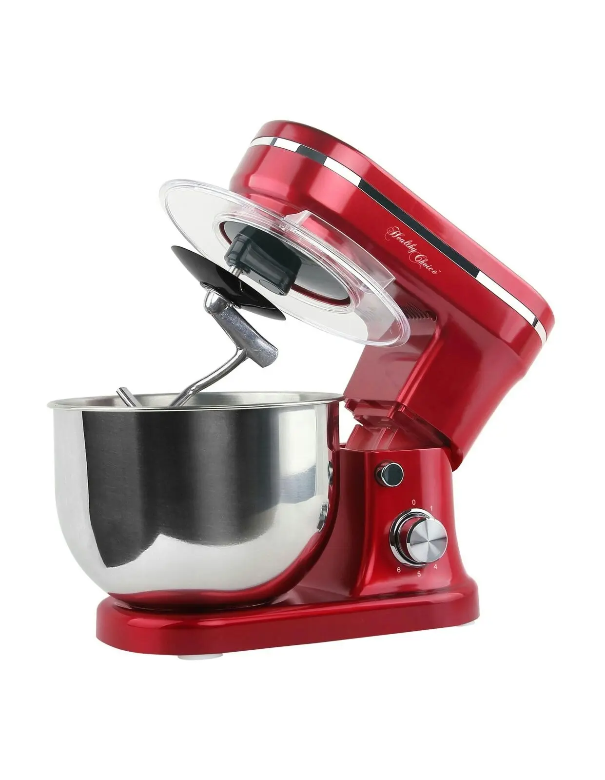 1200W Mix Master 5L Kitchen Stand (Red) w/ Bowl/ Whisk/ Beater