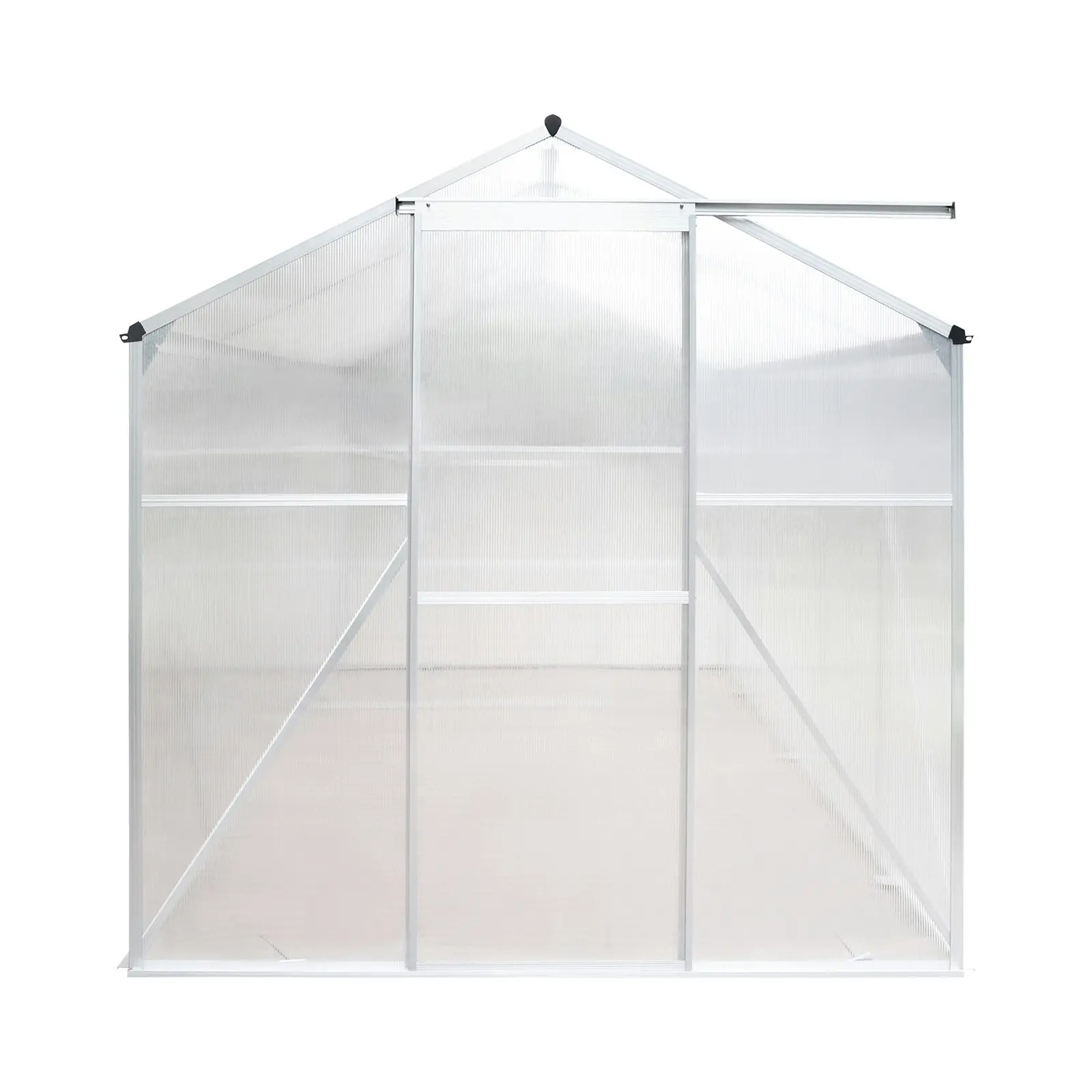 Livsip Greenhouse Aluminium Green House Garden Shed Polycarbonate Walk in 1.9x1.9M