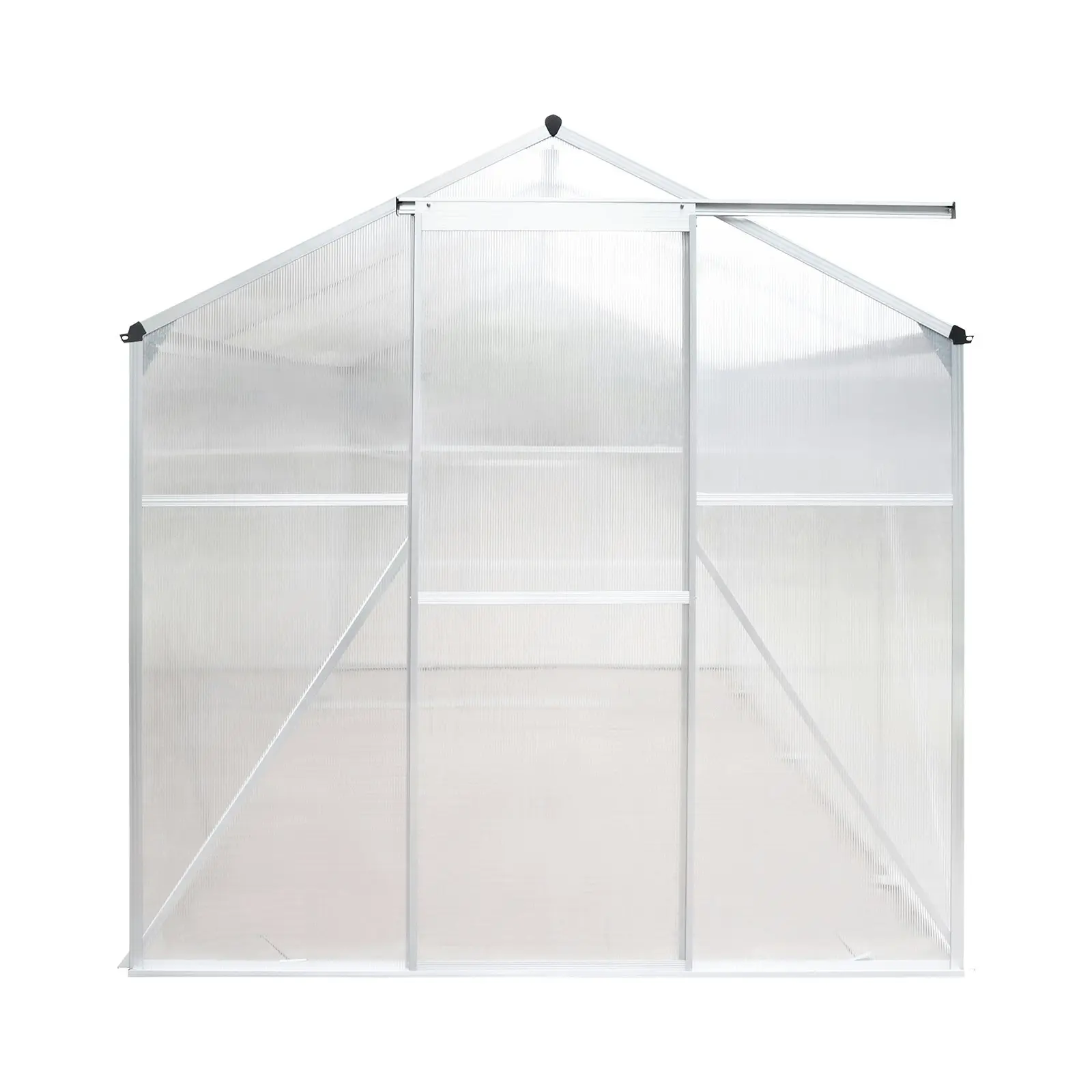 Livsip Greenhouse Aluminium Green House Garden Shed Polycarbonate Walk in 3.1x1.9M