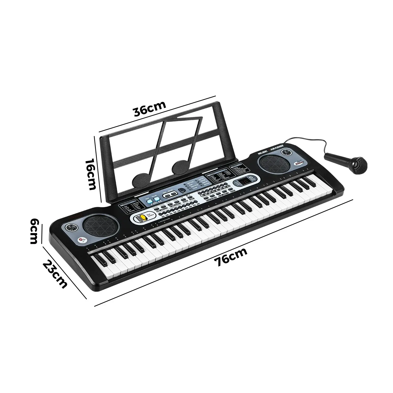 Mazam 61 Keys Piano Keyboard Electronic Musical Toy Gift w/ Microphone Holder