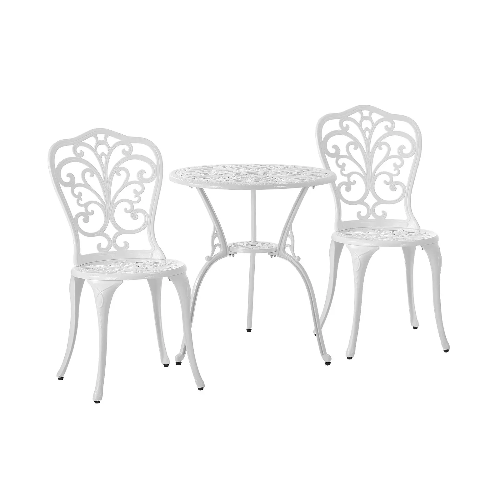 Livsip Bistro Outdoor Setting Chairs Table Patio Dining 3PCS Set Cast Aluminium