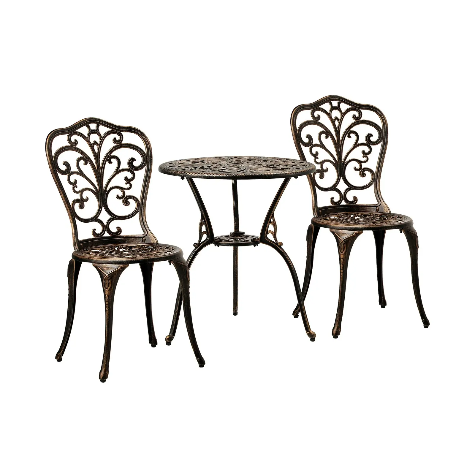 Livsip Bistro Furniture Setting 3 Piece Chairs Table Patio Indoor/Outdoor Set