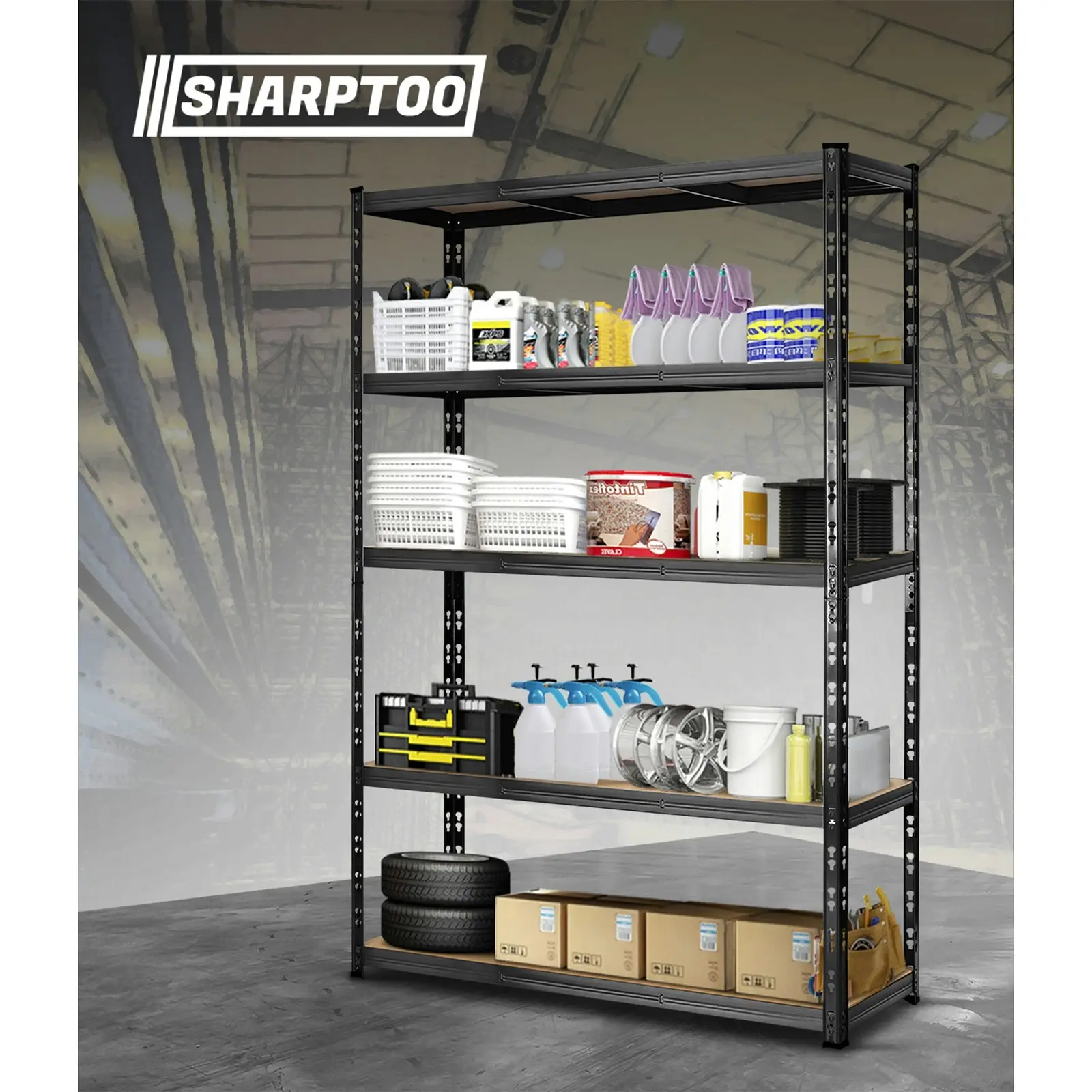 Sharptoo 2x1.8m Garage Shelving Shelves Warehouse Storage Racking Rack Pallet