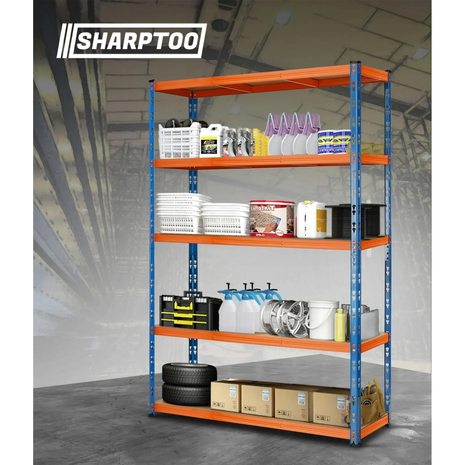 Sharptoo 2x1.8m Garage Shelving Shelves Warehouse Storage Pallet Racking Rack