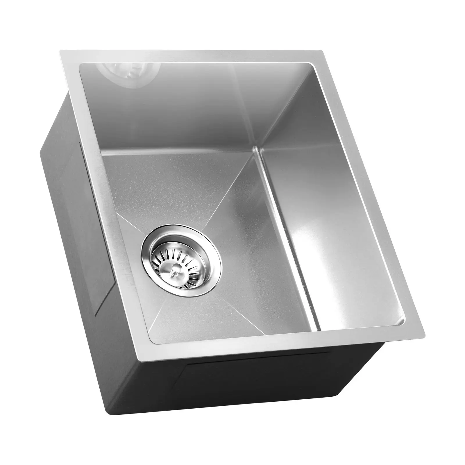 Welba Kitchen Sink Stainless Steel Bathroom Basin Single Silver 44X38CM