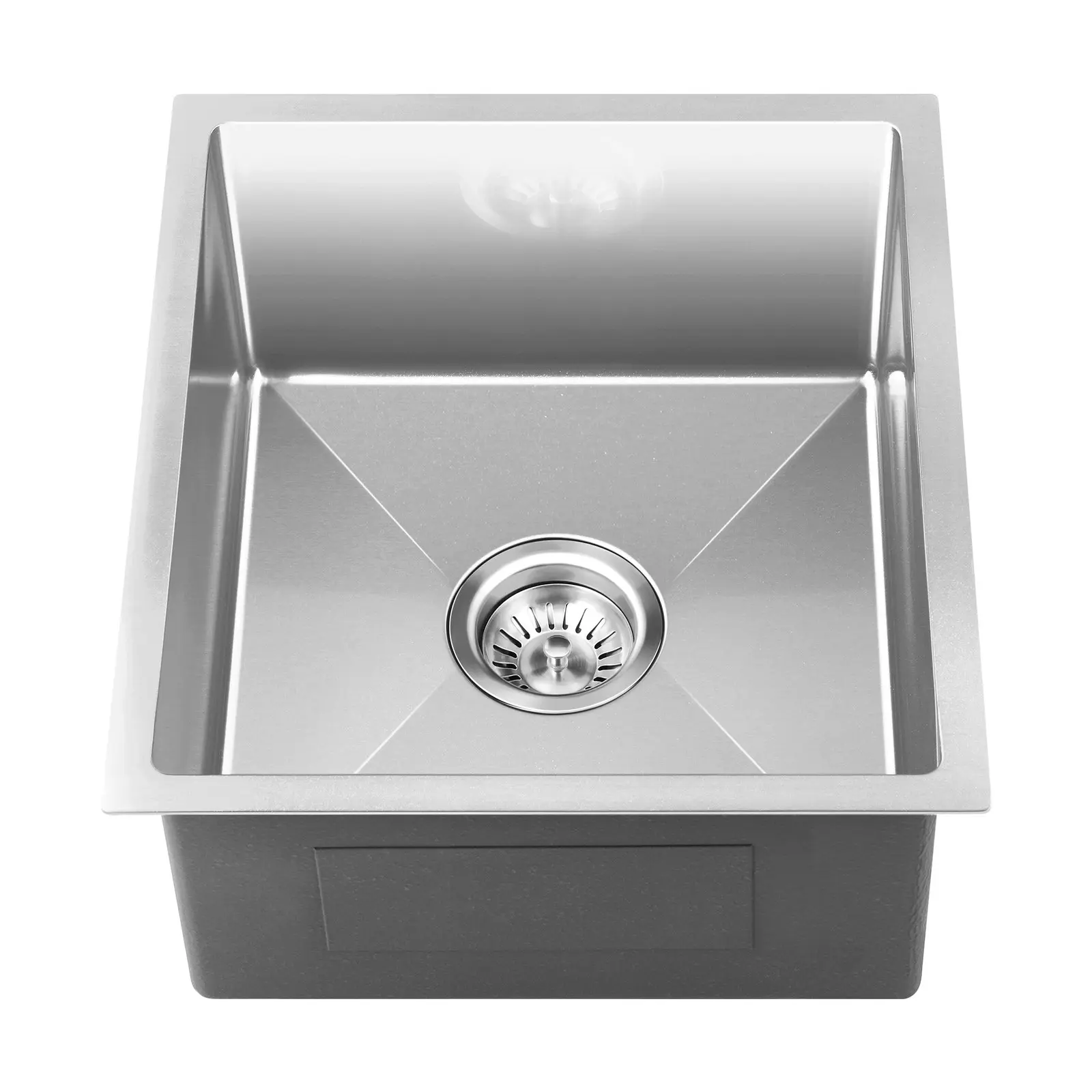 Welba Kitchen Sink Stainless Steel Bathroom Basin Single Silver 44X38CM