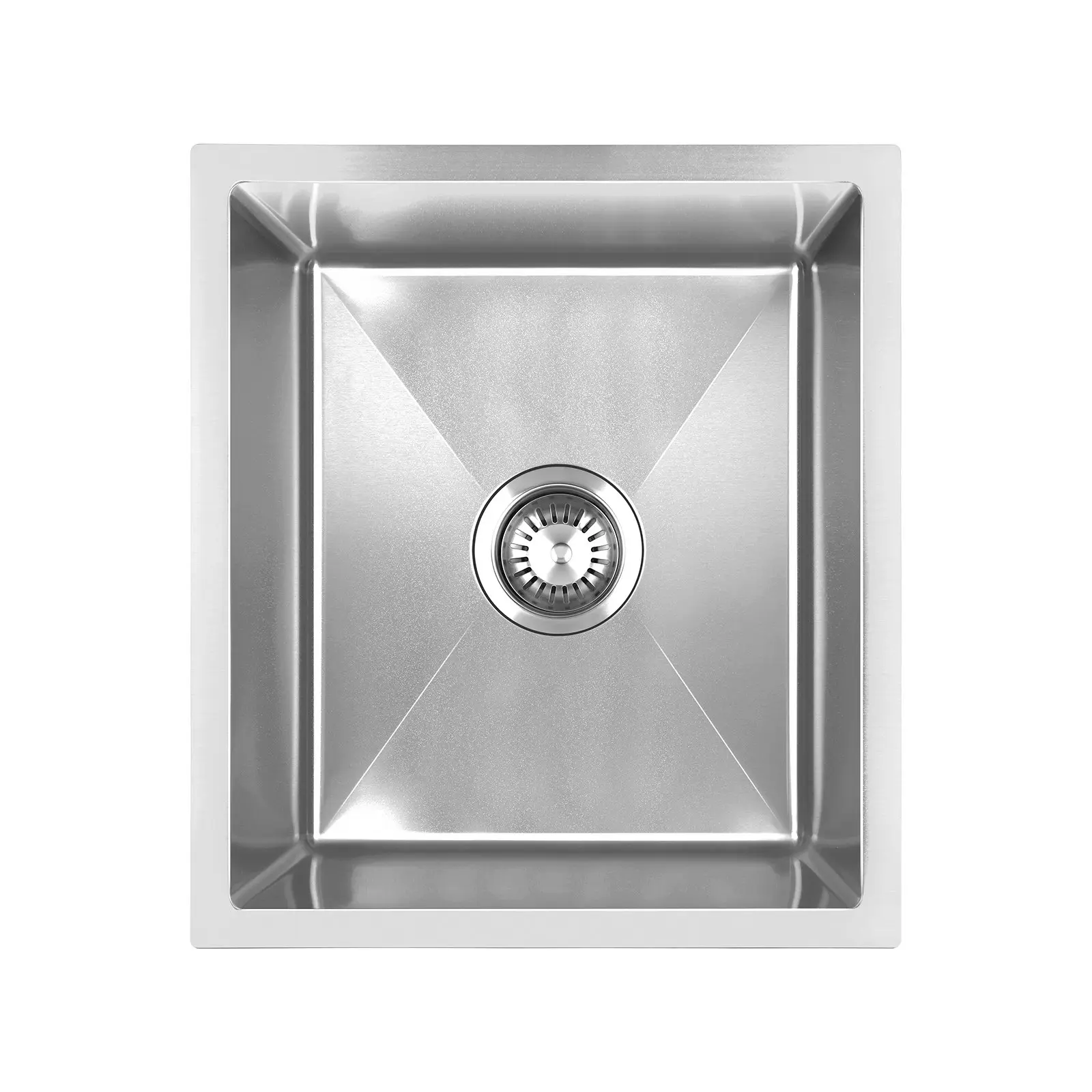 Welba Kitchen Sink Stainless Steel Bathroom Basin Single Silver 44X38CM