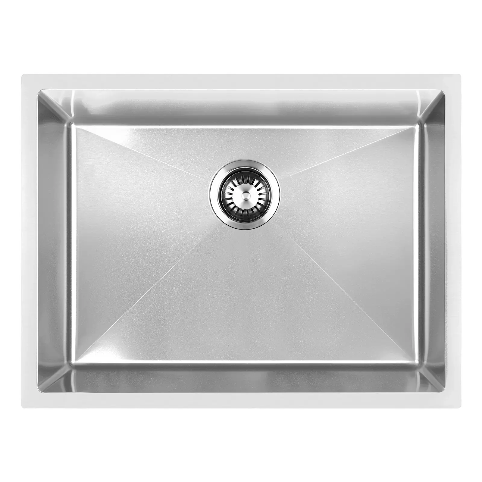 Welba Kitchen Sink Stainless Steel Bathroom Basin Single Silver 58X44CM