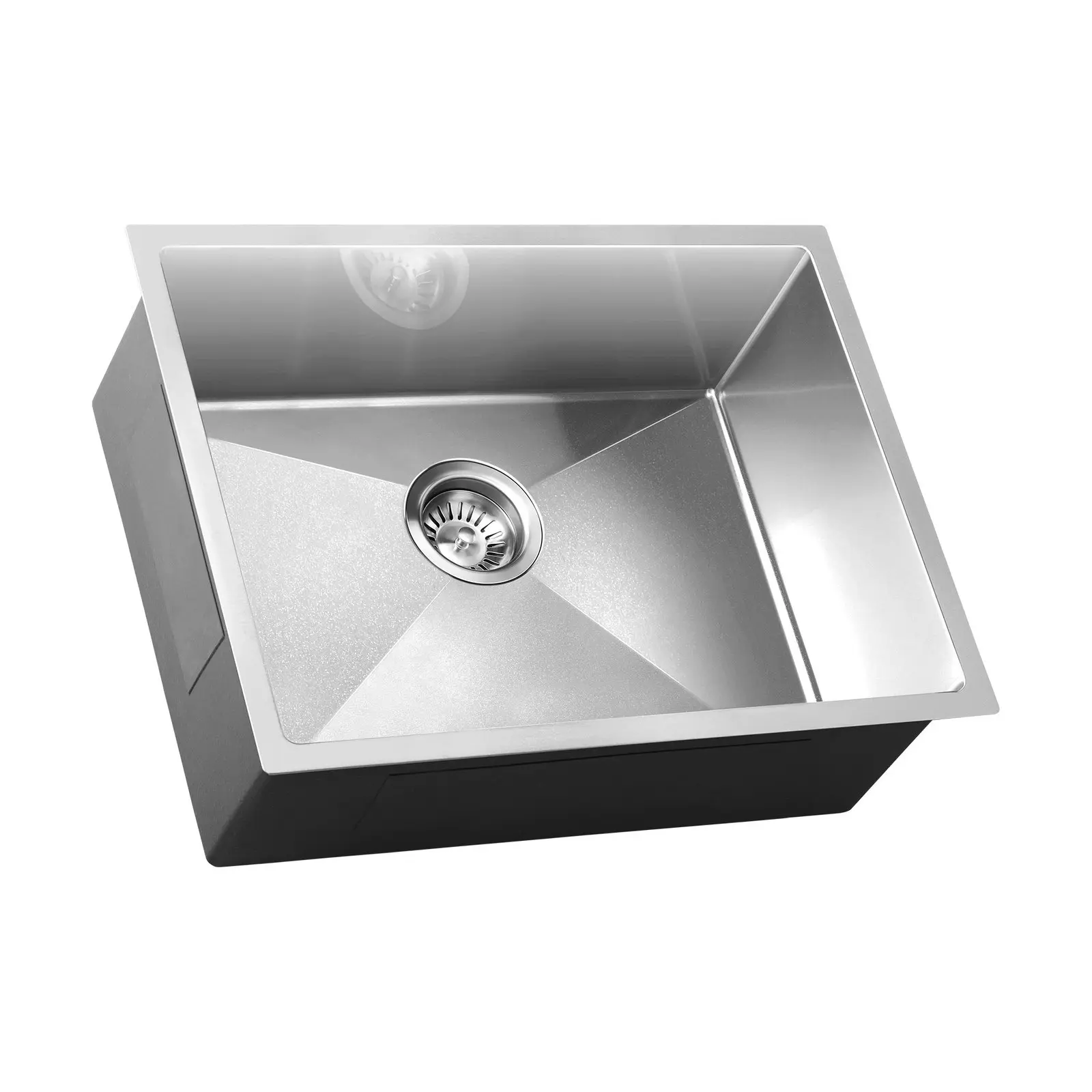 Welba Kitchen Sink Stainless Steel Bathroom Basin Single Silver 58X44CM