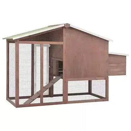 Solid Pinewood Chicken Coop with Nest Box