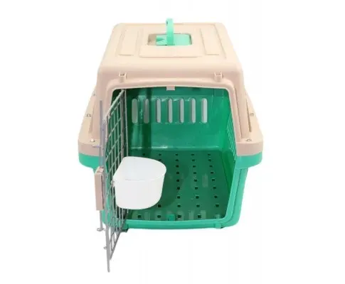 Dog Cat Crate Carrier With Bowl and Tray