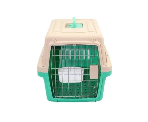 Dog Cat Crate Carrier With Bowl and Tray