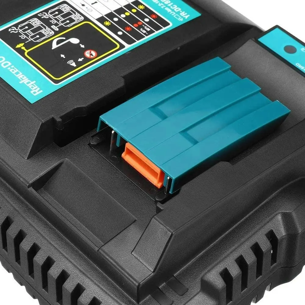 Makita 18V DC18RD Compatible Rapid Charger | Dual Port Lithium-Ion Battery Charger