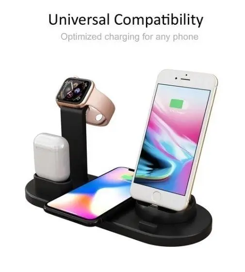 Wireless Fast Charger 4 in 1  | For iPhone Samsung AirPod Apple Watch