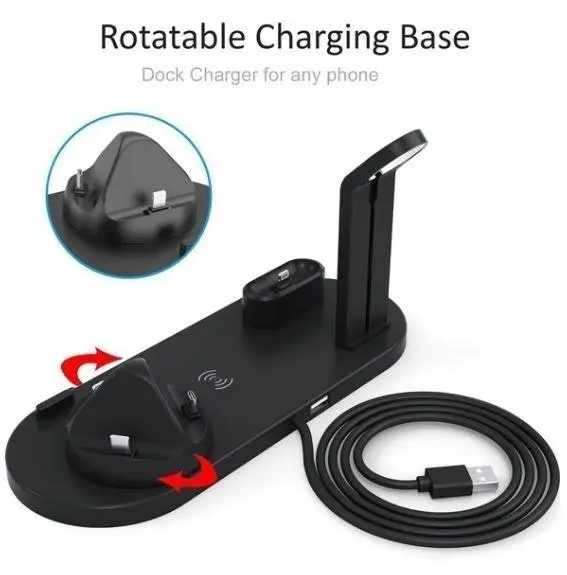 Wireless Fast Charger 4 in 1  | For iPhone Samsung AirPod Apple Watch