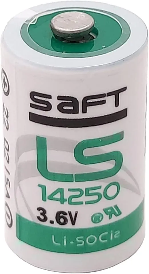 2 Pack | Saft LS14250 ER14250 3.6V Lithium Battery 1/2AA R6 Li-SOCl2 nipple top battery