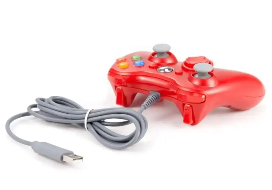 Controller For Microsoft Xbox 360 Console &amp; Windows PC Compute Joystick Wired | Red