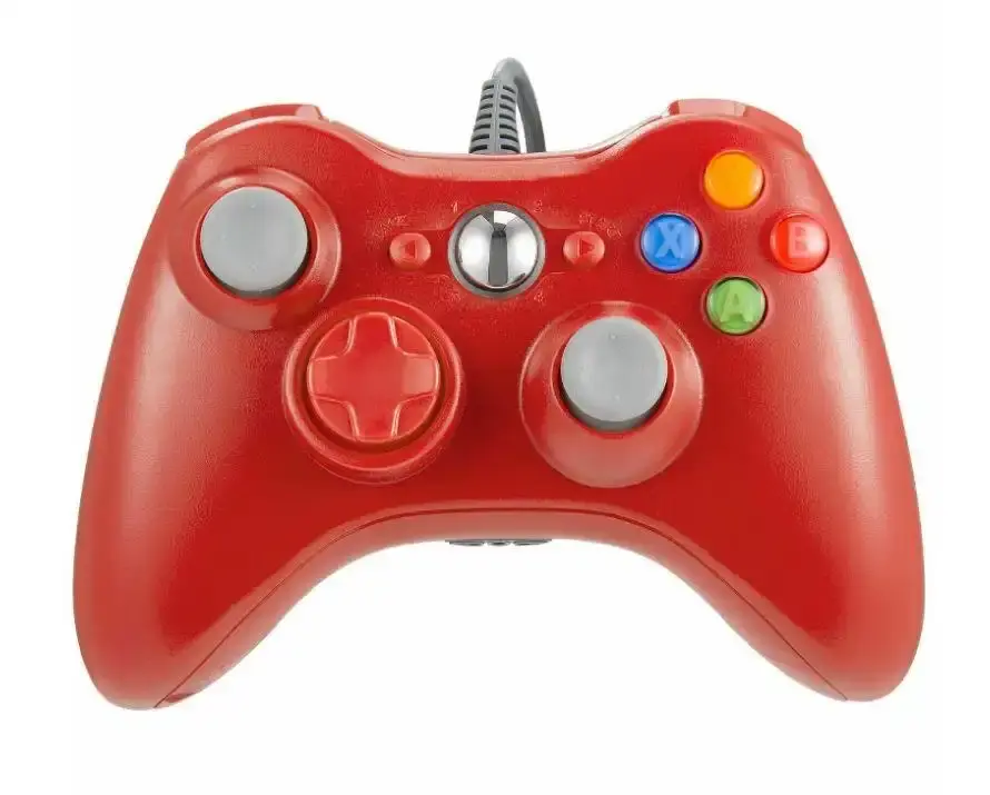 Controller For Microsoft Xbox 360 Console &amp; Windows PC Compute Joystick Wired | Red