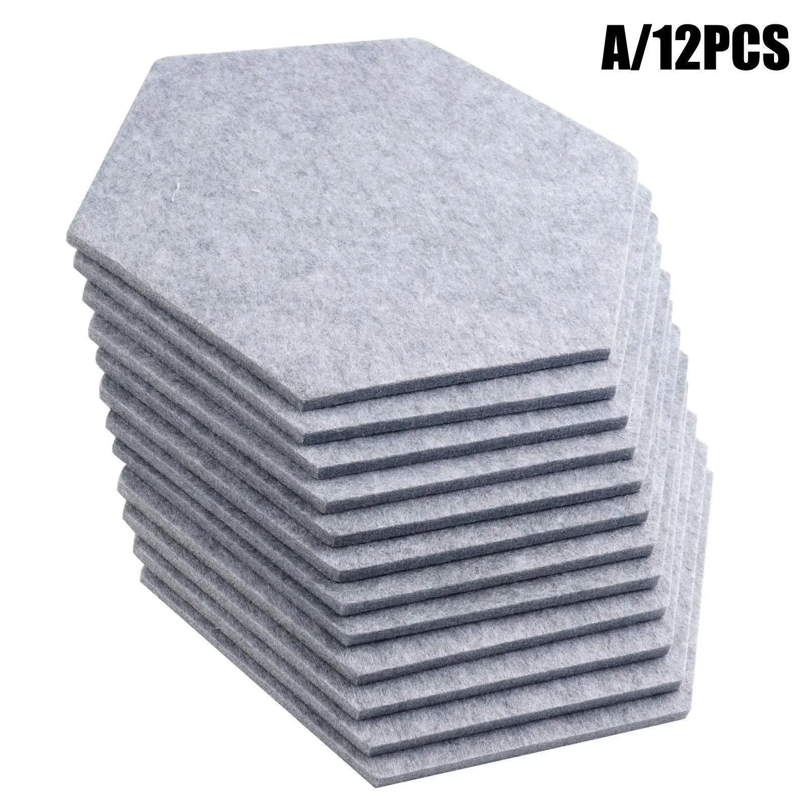 24PCS Hexagon Acoustic Foam Panels Sound Absorbing Wall Proof Noises Tiles I2M9