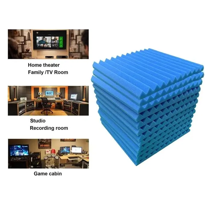 24 Pcs Acoustic Panel Soundproof Studio Foam for Wall Sound-Absorbing Panel | Blue