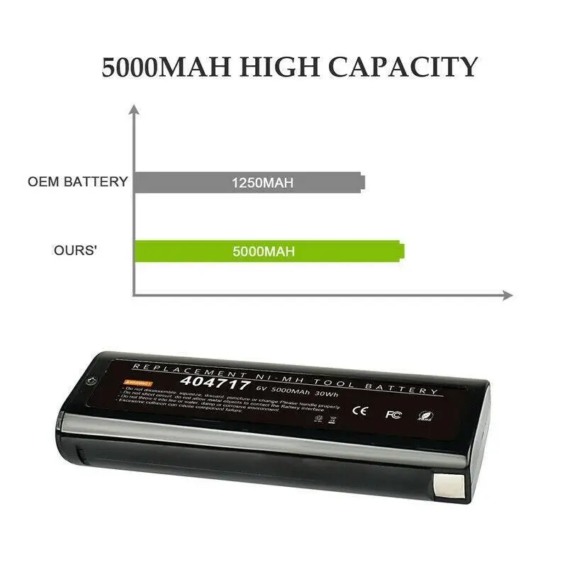 6V Paslode Compatible Battery | 404717 6000mAh Ni-MH Battery