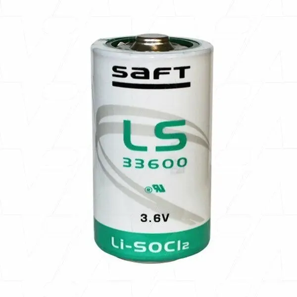 Saft LS33600 D 13000mAh 3.6V 4A Lithium-Thionyl Chloride (LiSOCI2) Button Top Battery