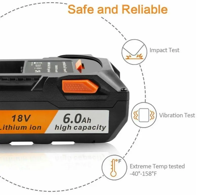 RIDGID Compatible AEG 18V 7000mAh Li-Ion Battery R840087 R840086 R840085 L1830R L1850R