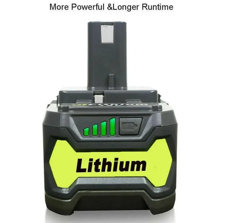 10.0AH For Ryobi One+ Plus P108 Lithium Battery RB18L50 P104