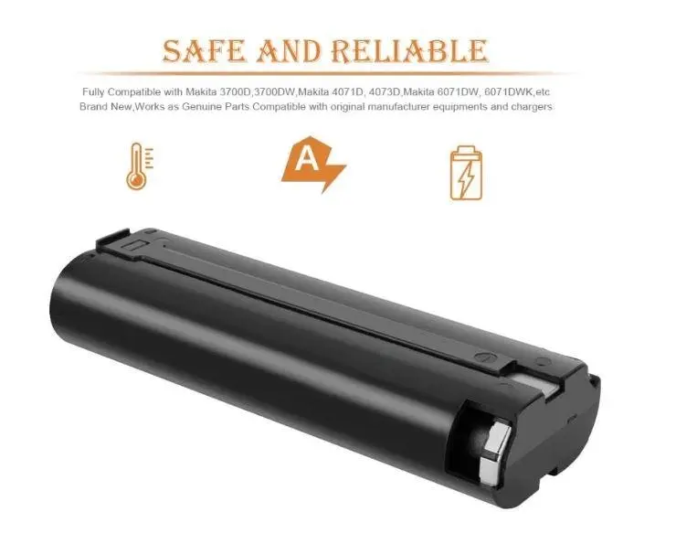 [2 Pack] 7.2V Makita Compatible Battery | 7000 3500mAh Ni-CD Battery