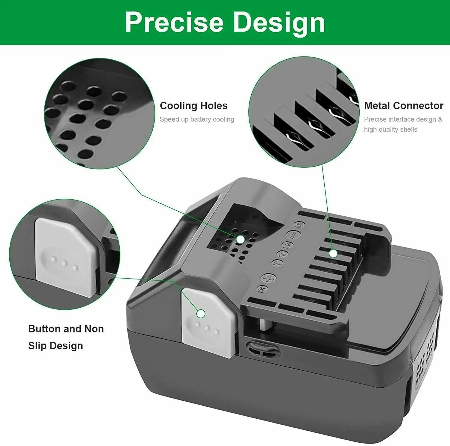 Hitachi & HiKOKI BSL1860 18V 5.0Ah Lithium-Ion Slide on Battery BSL1815 BSL1840