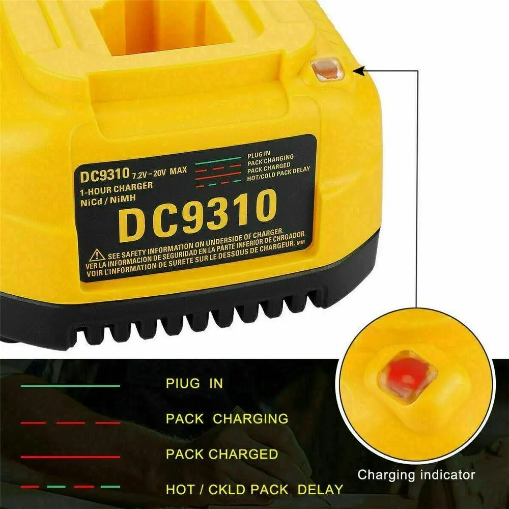 Battery Charger for Dewalt 7.2V 9.6V 12V 14.4V 18V Ni-Cd Ni-MH 240V stock