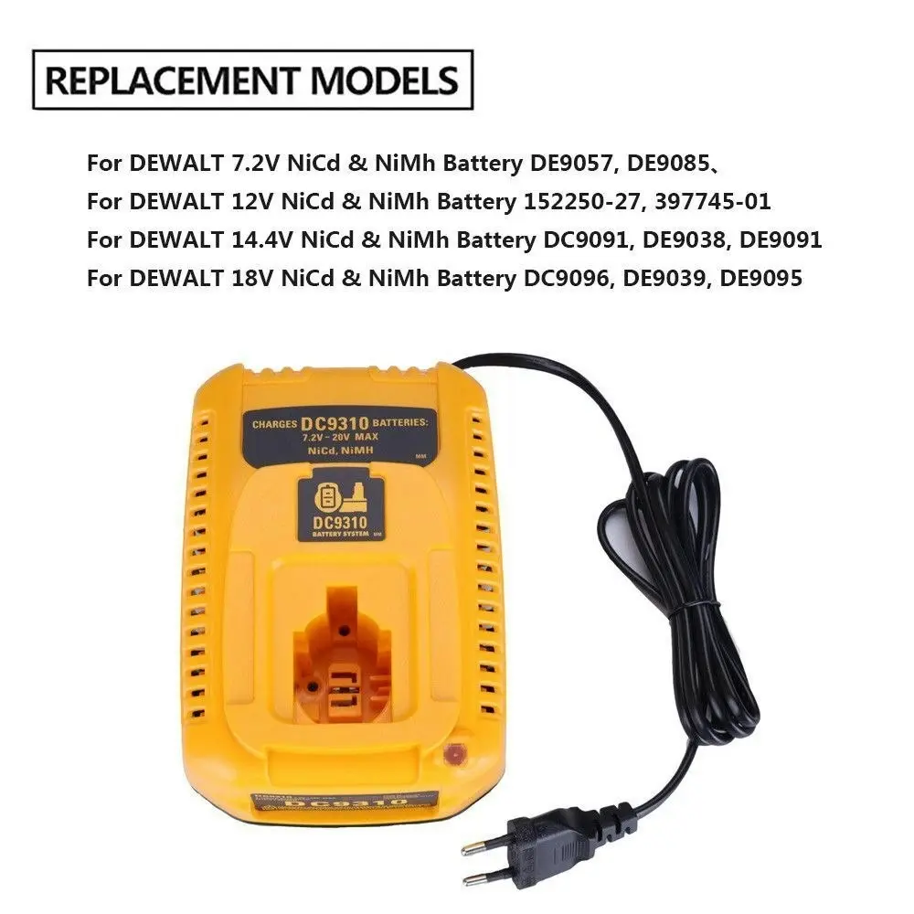 Battery Charger for Dewalt 7.2V 9.6V 12V 14.4V 18V Ni-Cd Ni-MH 240V stock