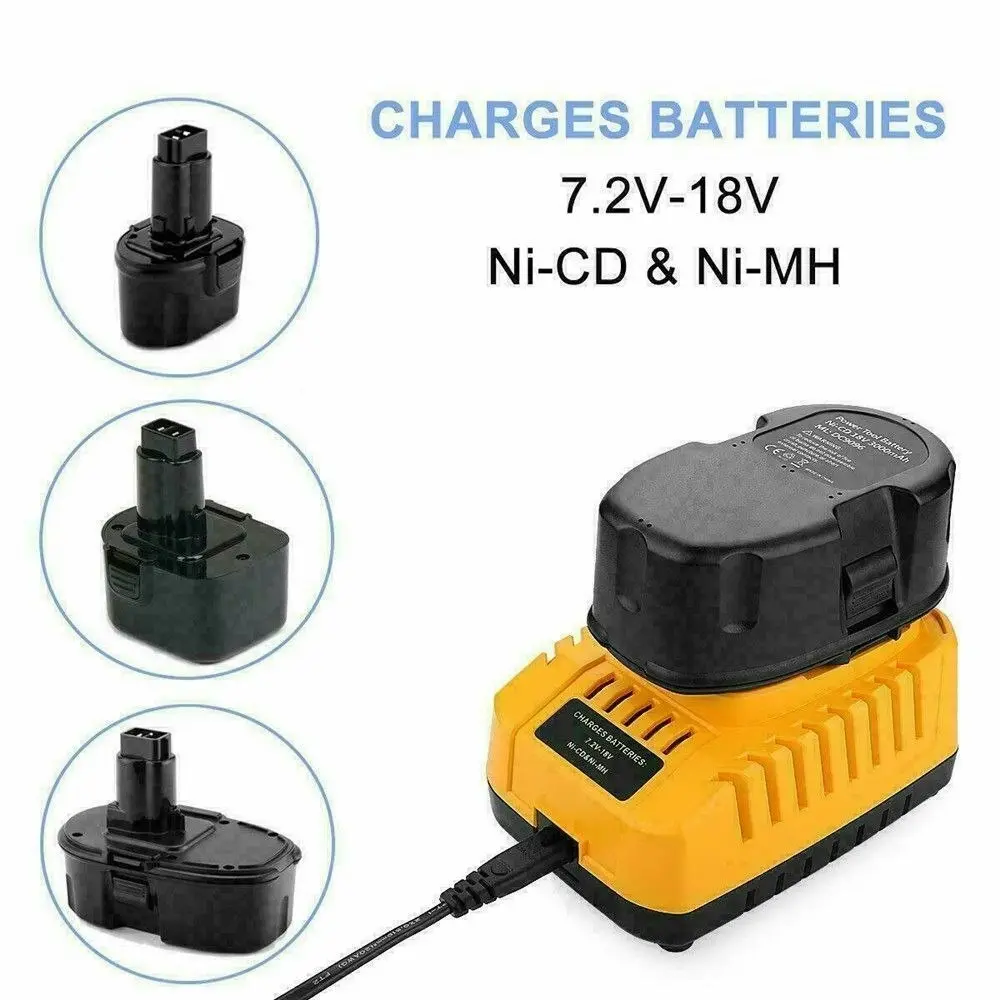 Battery Charger for Dewalt 7.2V 9.6V 12V 14.4V 18V Ni-Cd Ni-MH 240V stock