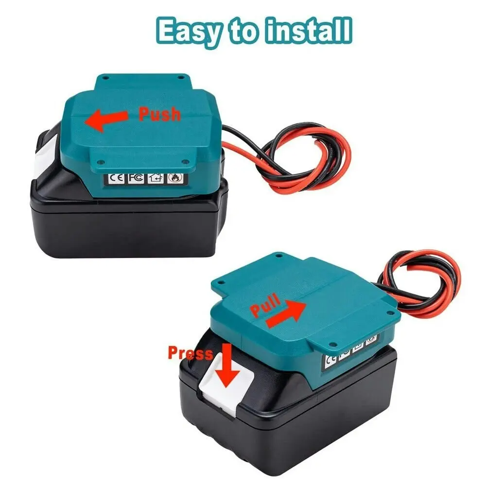 Battery Power Mount Connector Adapter for makita 18V Dock Holder with 14 awg Wires