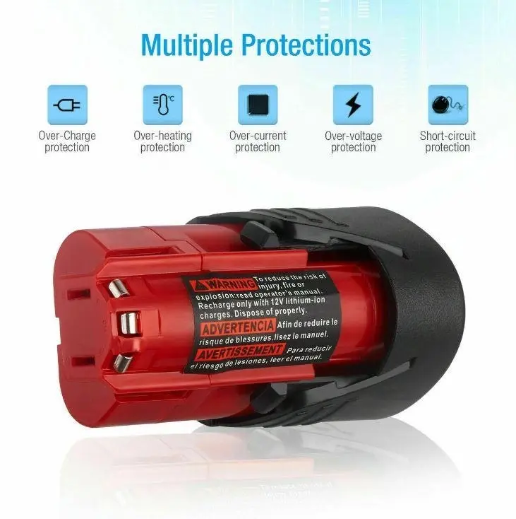 12V 3.5Ah For Milwaukee M12 M12B3 LITHIUM Cordless Battery 48-11-2401 2440 3.5A