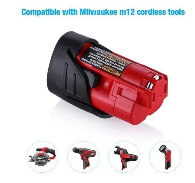 12V 3.5Ah For Milwaukee M12 M12B3 LITHIUM Cordless Battery 48-11-2401 2440 3.5A