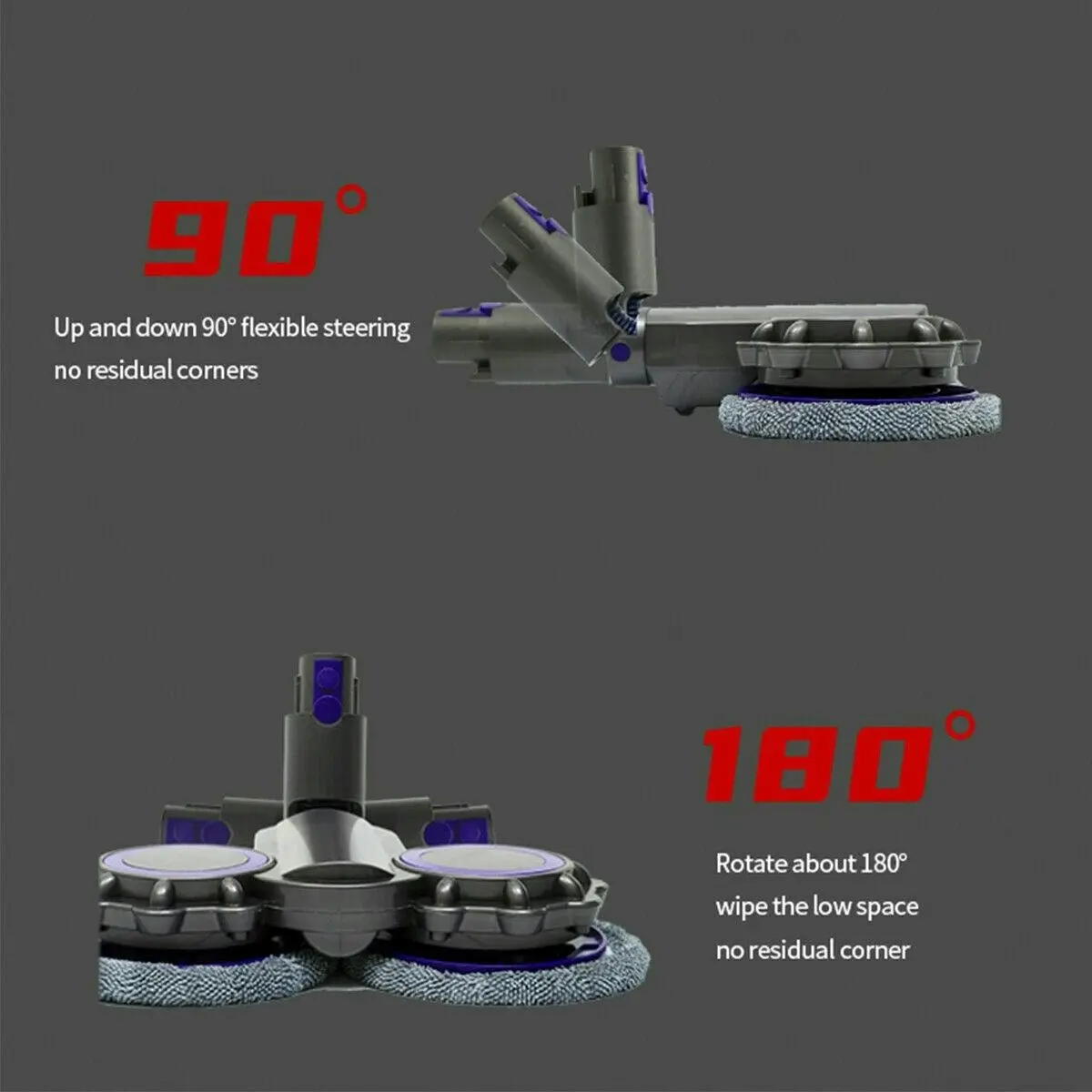 Motorised Mop Compatible for Dyson V15 V7 V8 V10 V11 V15 Vacuum Cleaners