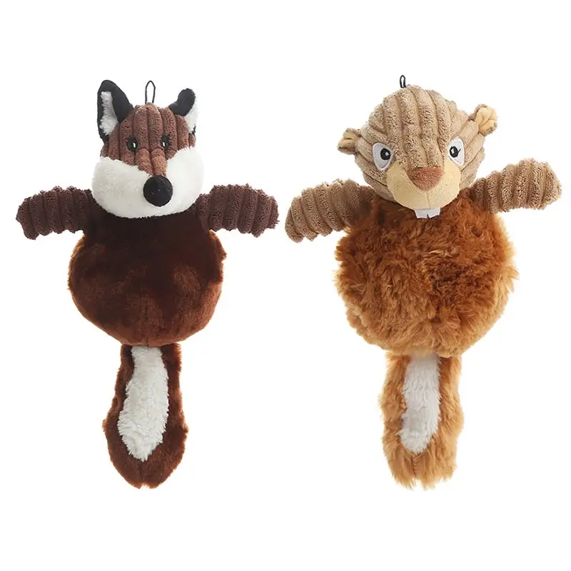 Squeaky Squirrel Dog Toy (light)