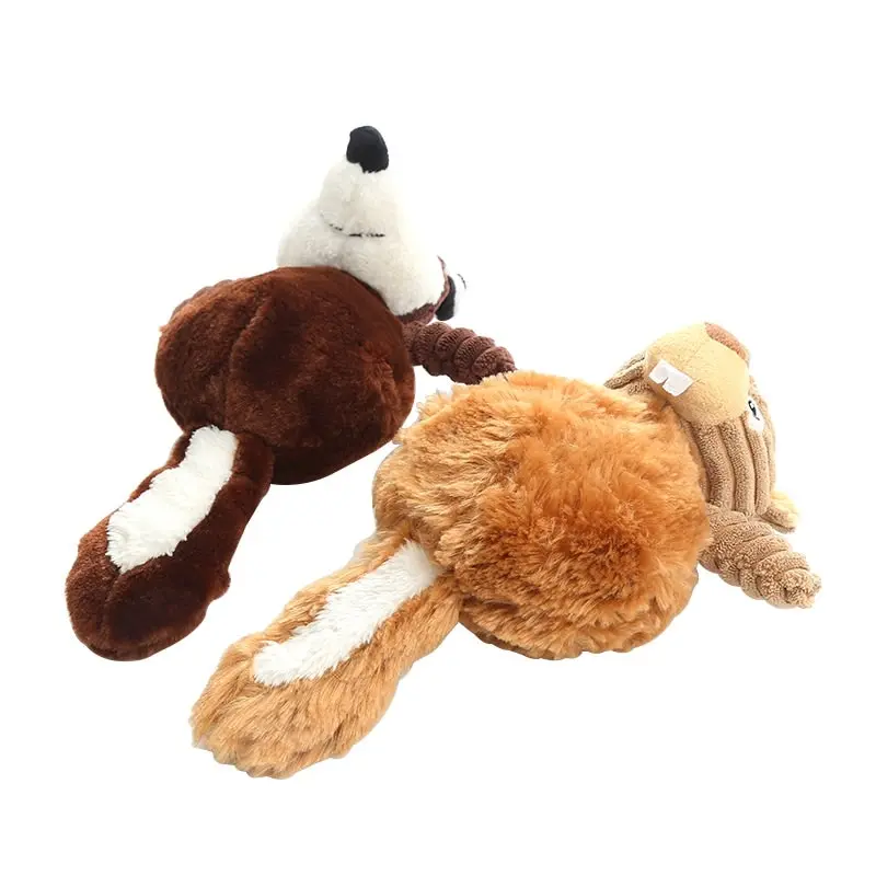 Squeaky Squirrel Dog Toy (light)