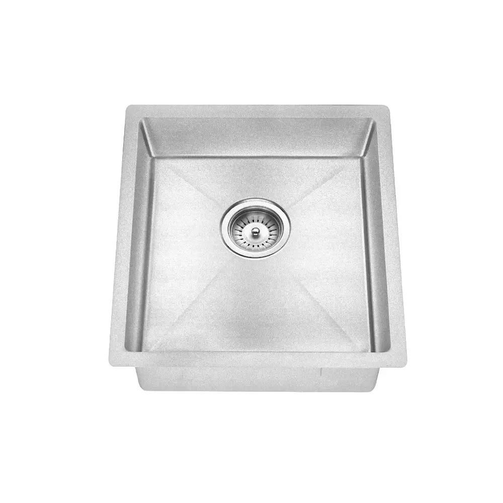 Meir Single Bowl PVD Kitchen Sink 380mm Brushed Nickel MKSP-S380440-NK