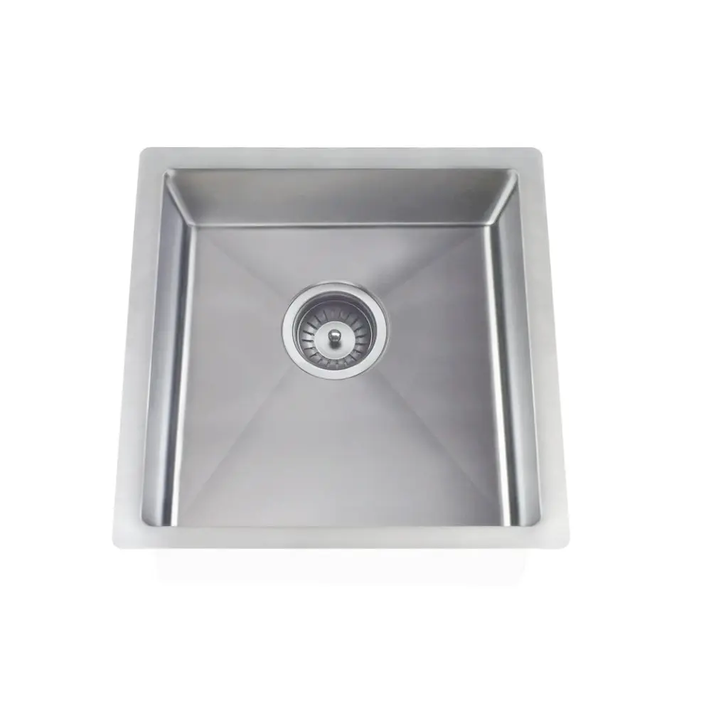 Meir Single Bowl PVD Kitchen Sink 450mm Brushed Nickel MKSP-S450450-NK