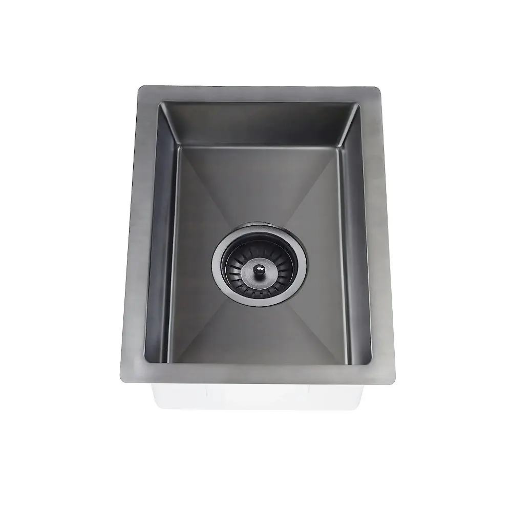 Meir Kitchen Sink Mini - Single Bowl 382 x 272 - Brushed Gunmetal MKSP-S322222-GM